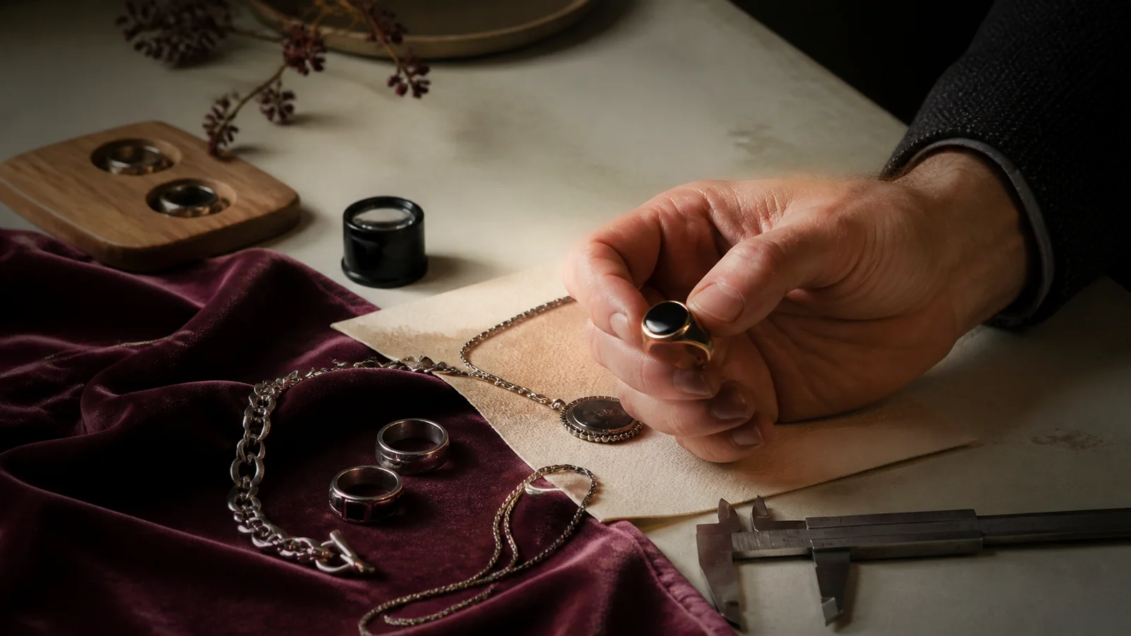 Editorial still life for Men’s Jewellery Retailers Reviewed: Dimensions, Materials and Useful Product Photography
