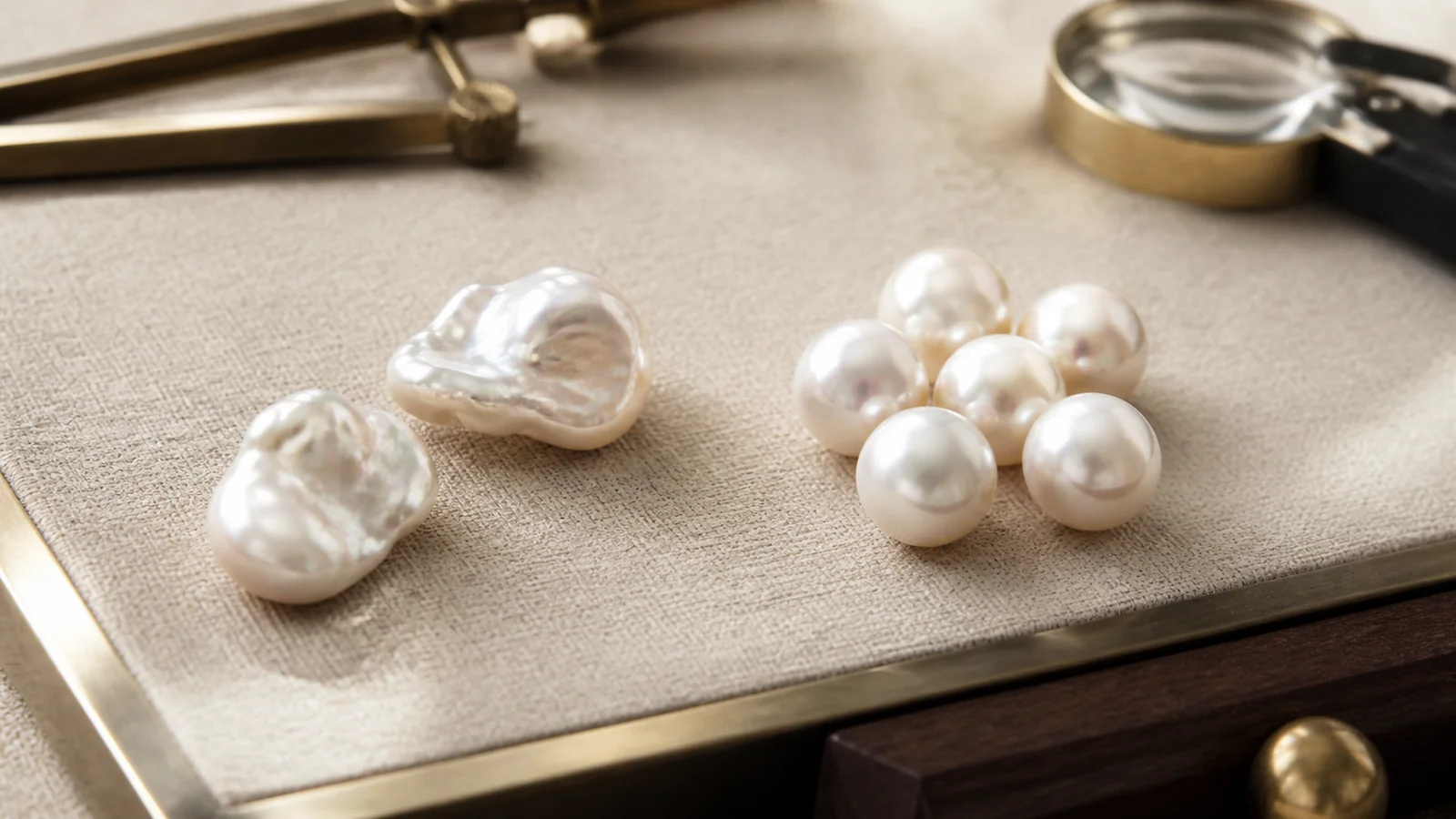 Editorial still life for Natural vs Cultured Pearls: Terminology, Evidence and Buying Context