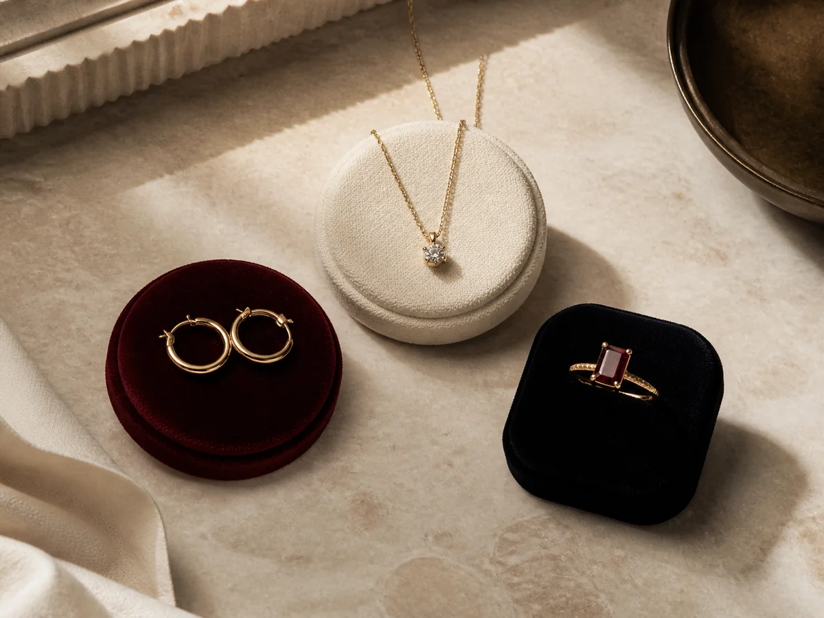 A considered selection of distinct gold and gemstone jewellery